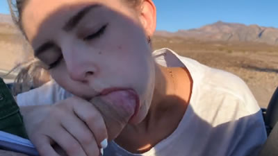 拉斯维加斯豪车震！艾尔薇真空上阵 敞篷车内年轻肉体颤动不止